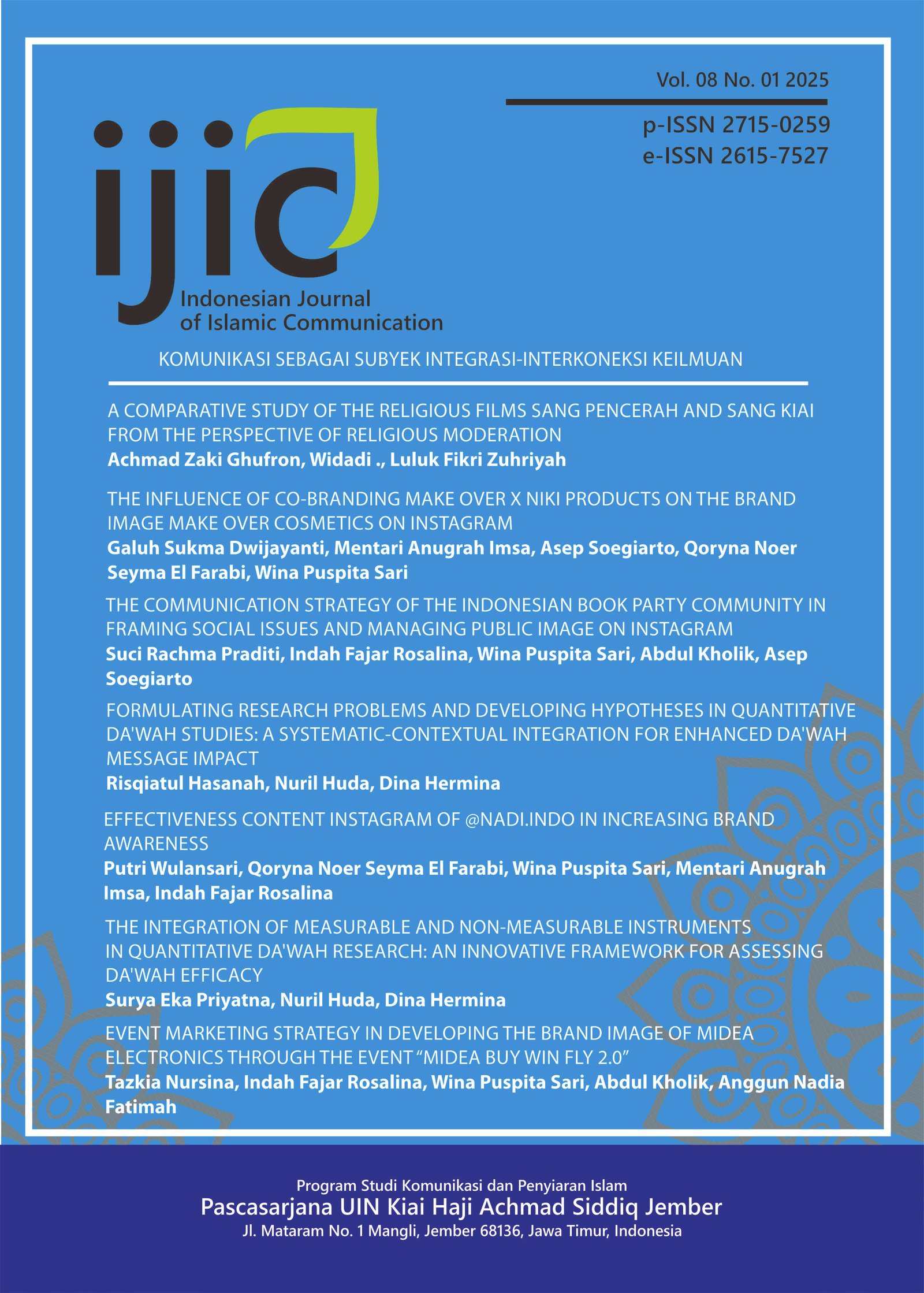 					View Vol. 9 No. 1 (2026): Indonesian Journal Of Islamic Communication
				